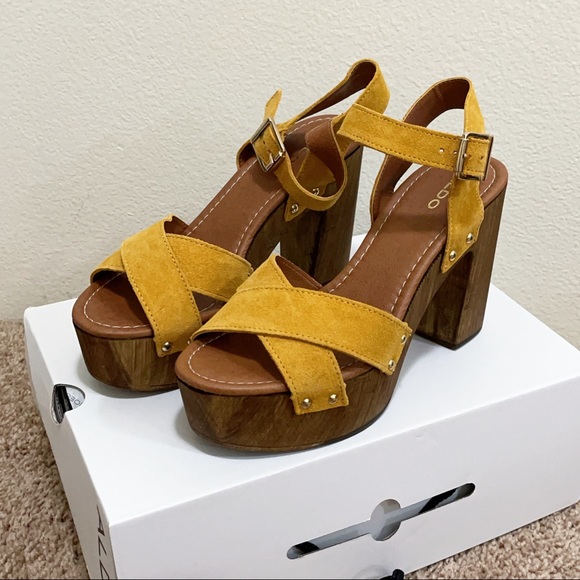 Aldo Shoes - Aldo wooden platform heels